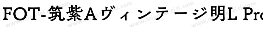 FOT-筑紫Aヴィンテージ明L Pro R字体转换